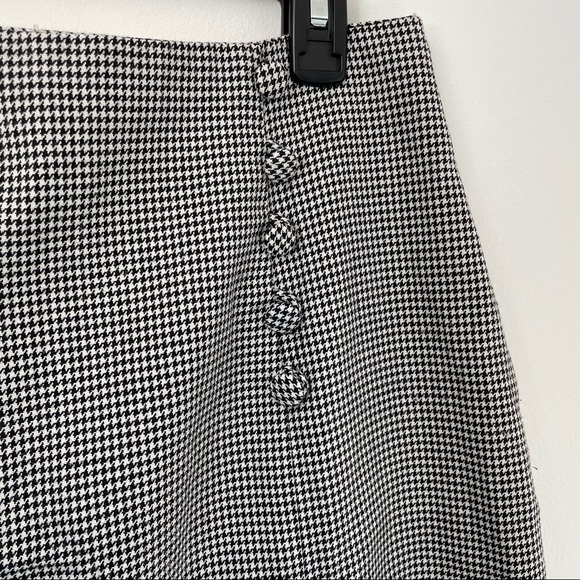 VTG Button Decor Houndstooth Skirt - Picture 10 of 14